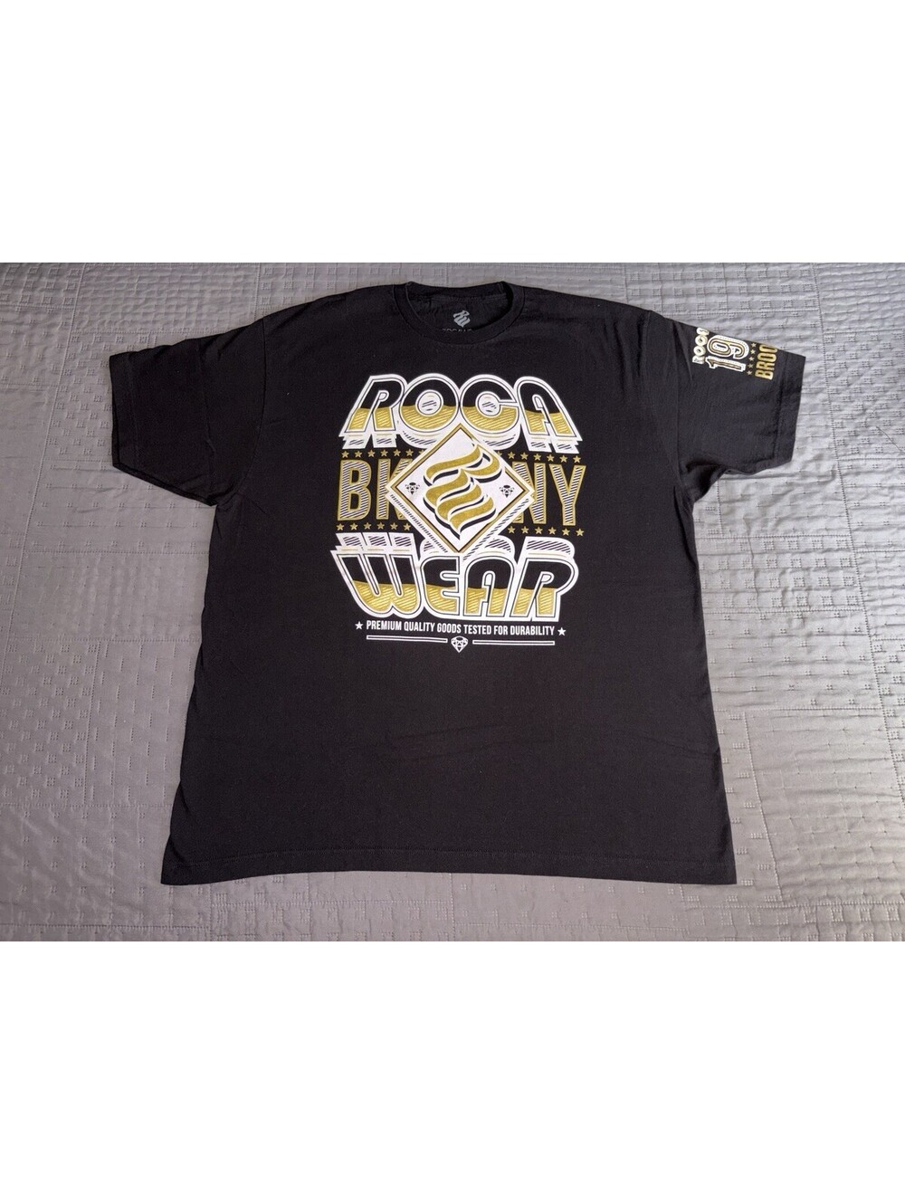 Hip Hop Rocawear T-Shirt Men's 2XL Graphic Short Sleeve Black Rap Streetwear Y2K